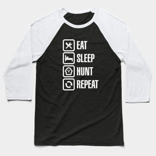 Eat sleep ghost hunt / hunting repeat - ghosthunter (white) Baseball T-Shirt